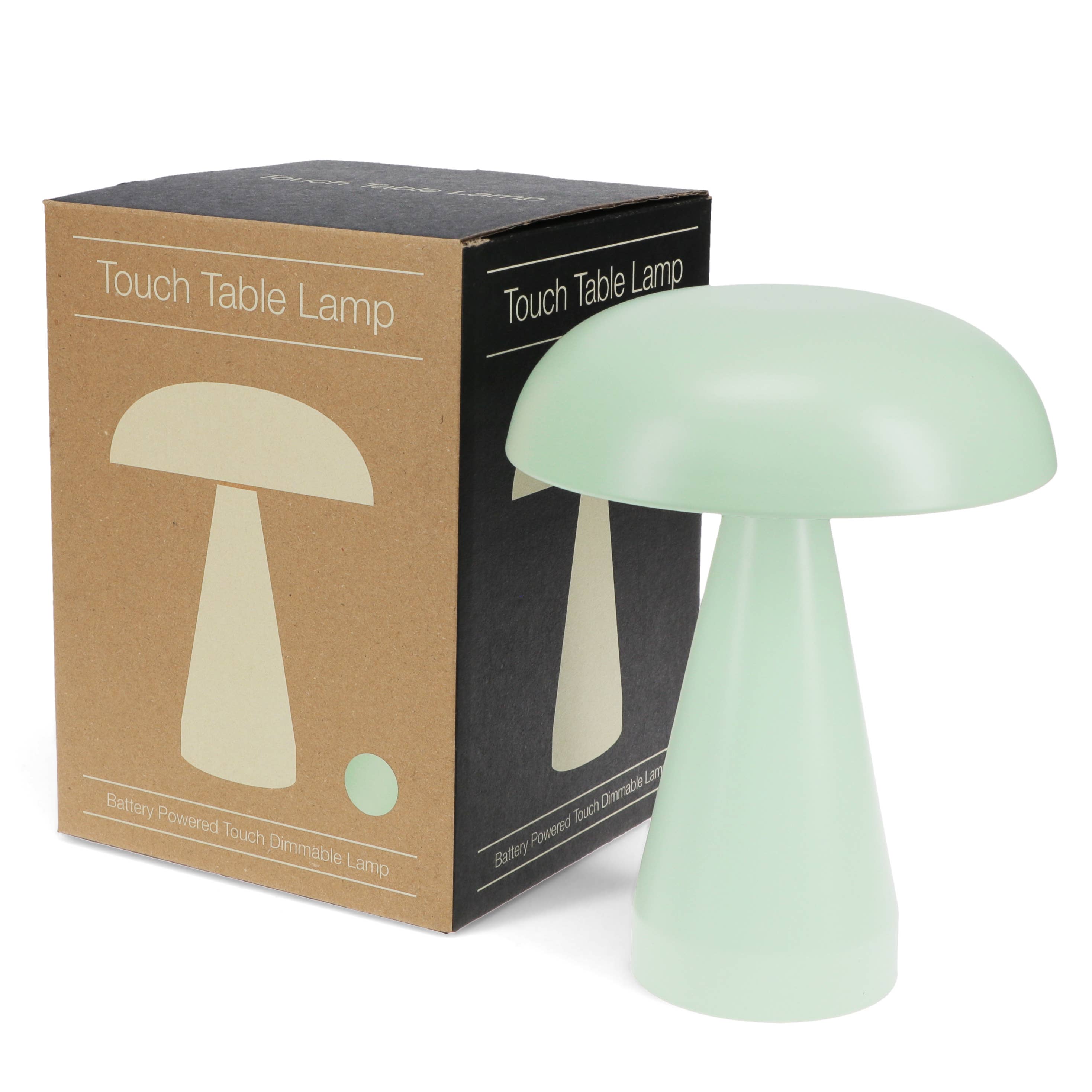 Mushroom Touch Lamp in Mint Green