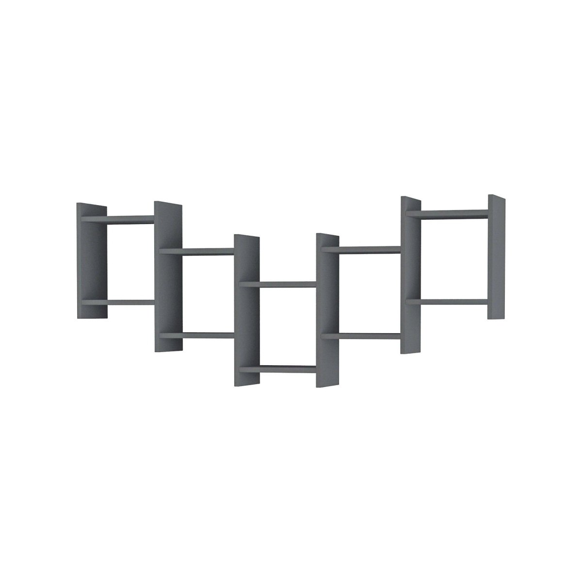 Bat Modern Floating Shelf 64cm Tall - Wall Shelf - Decortie - Anthracite Grey - 