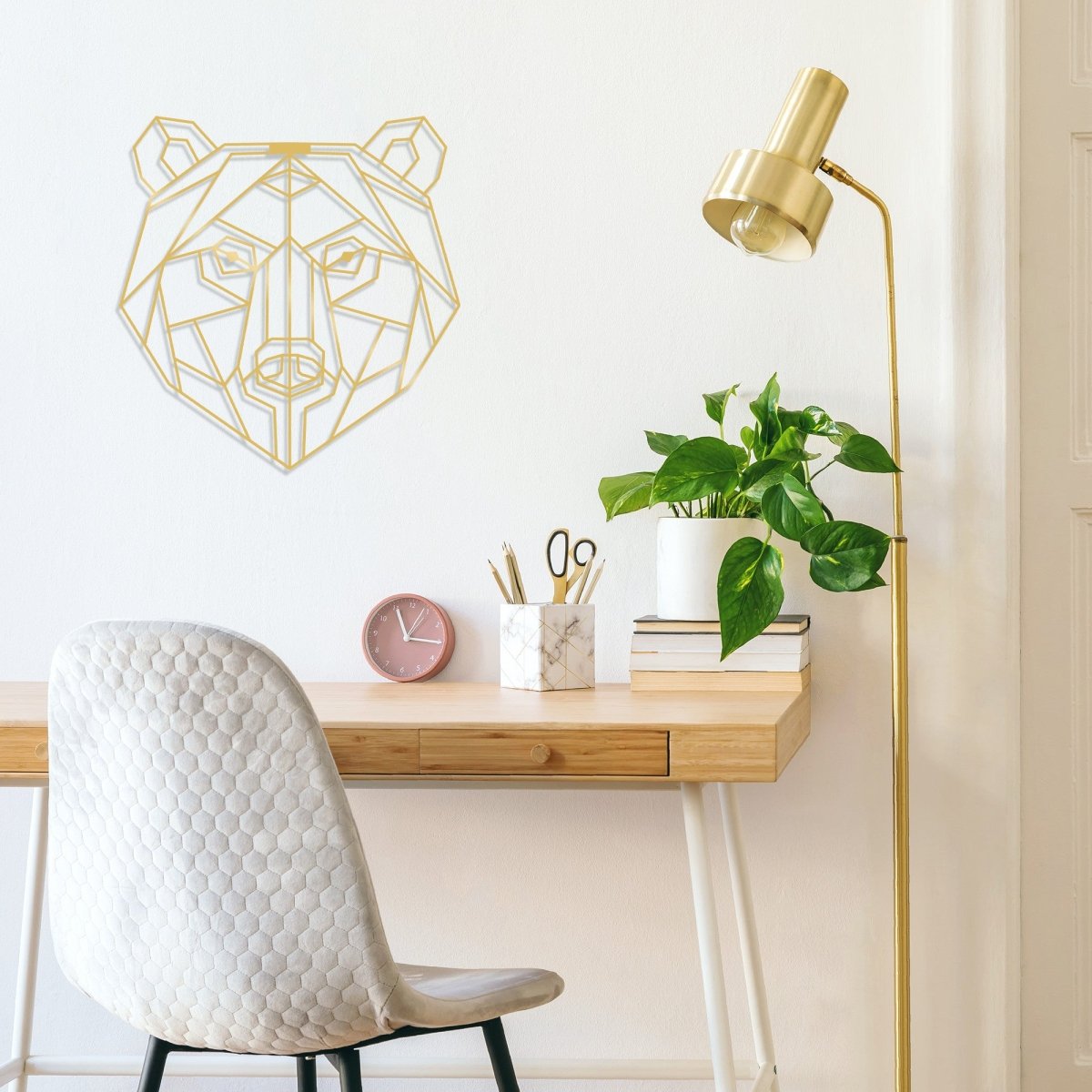 BEAR - GOLD - Metal Wall Art - Decortie - 