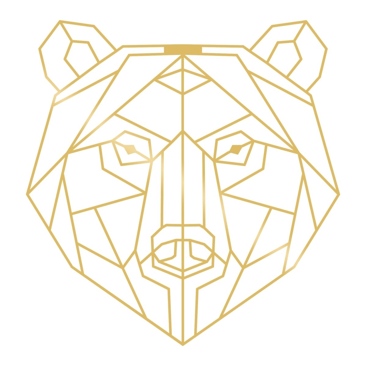 BEAR - GOLD - Metal Wall Art - Decortie - 