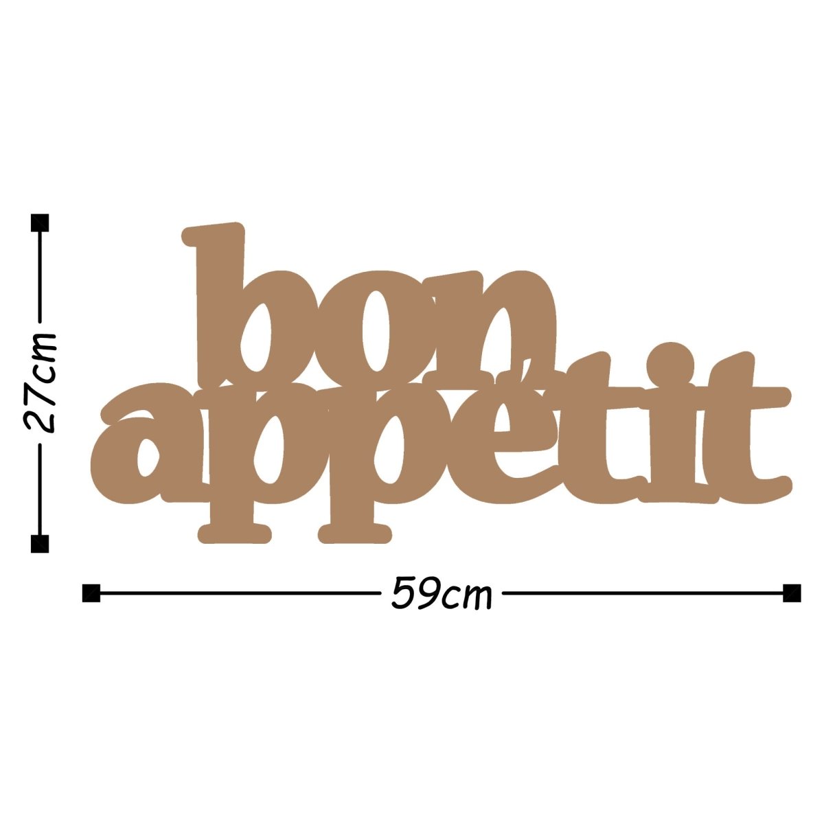 BON APPETIT 2 - COPPER - Metal Wall Art - Decortie - 