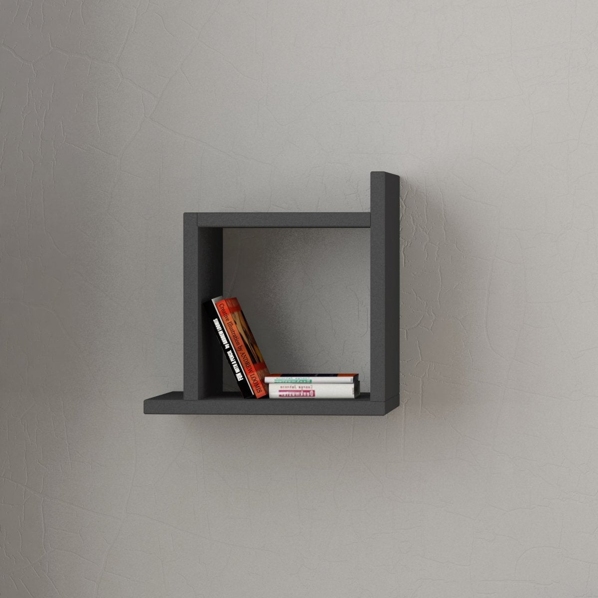 Box Modern Floating Shelf 30cm - Wall Shelf - Decortie - Anthracite - 