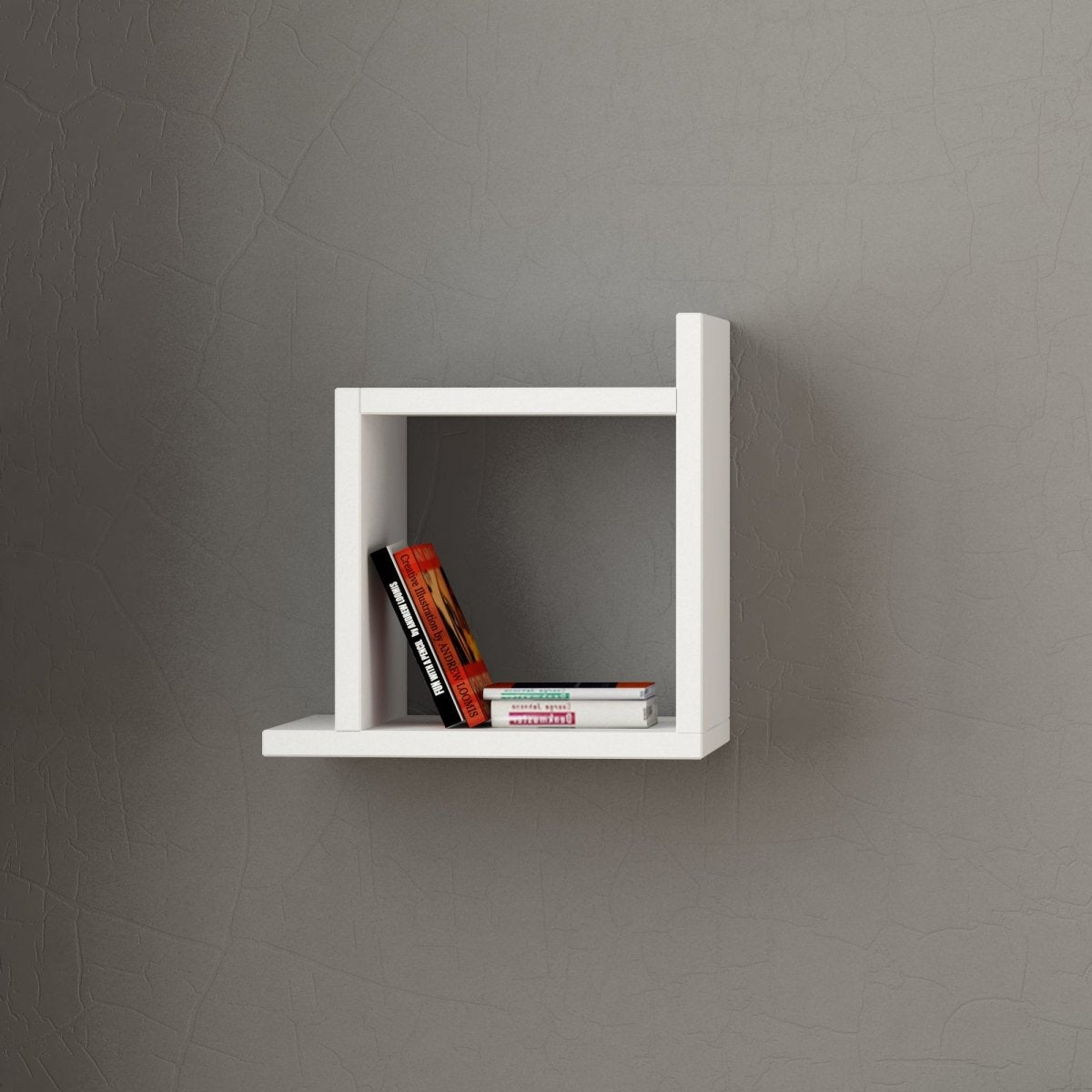 Box Modern Floating Shelf 30cm - Wall Shelf - Decortie - White - 