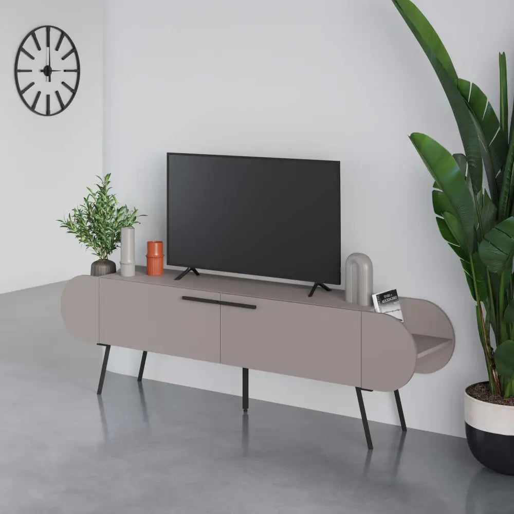 Capsule Modern TV Stand Multimedia Centre With Storage Cabinet 195cm