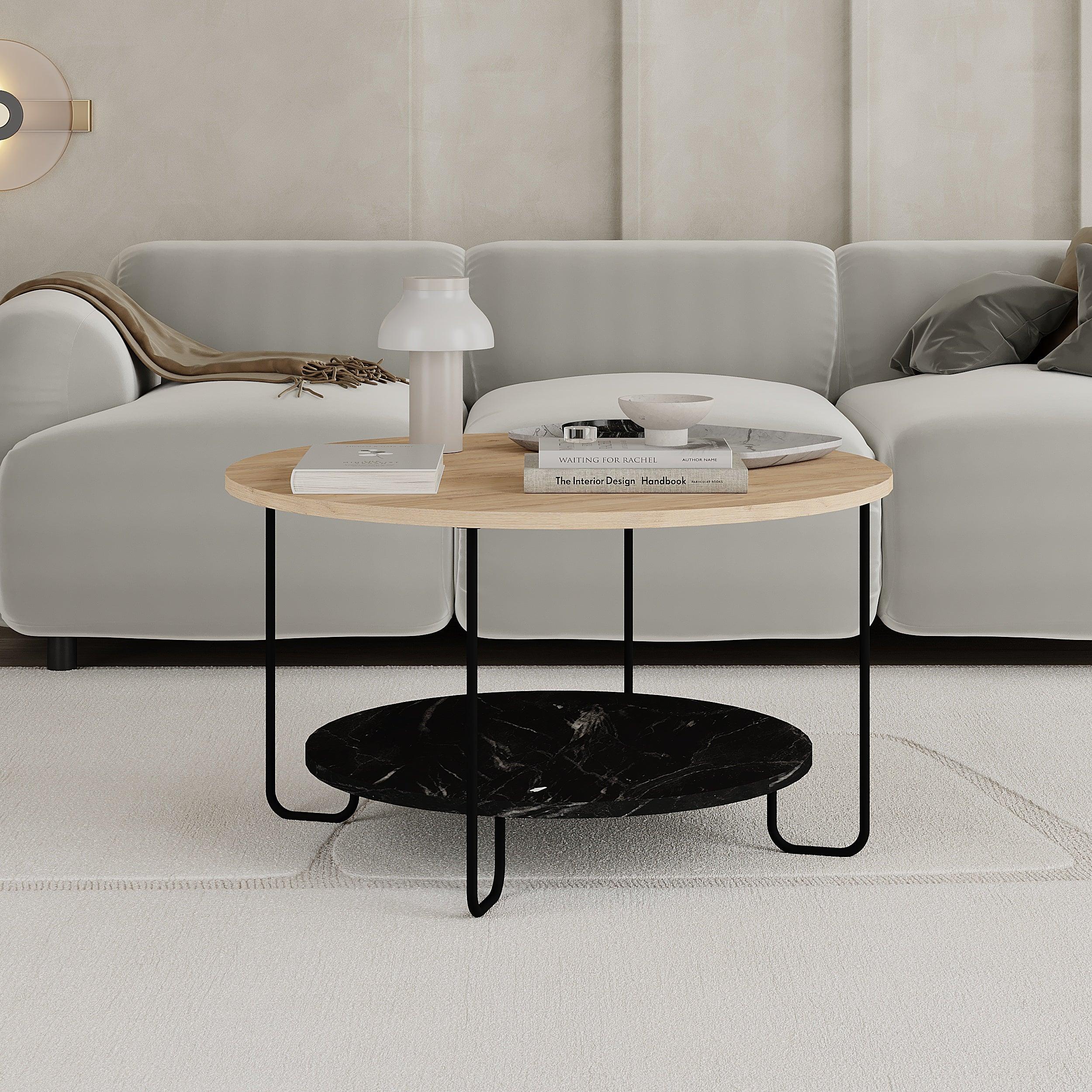 Corro Modern Coffee Table Multipurpose H 45cm - LOTUS,Oak - Coffee Table