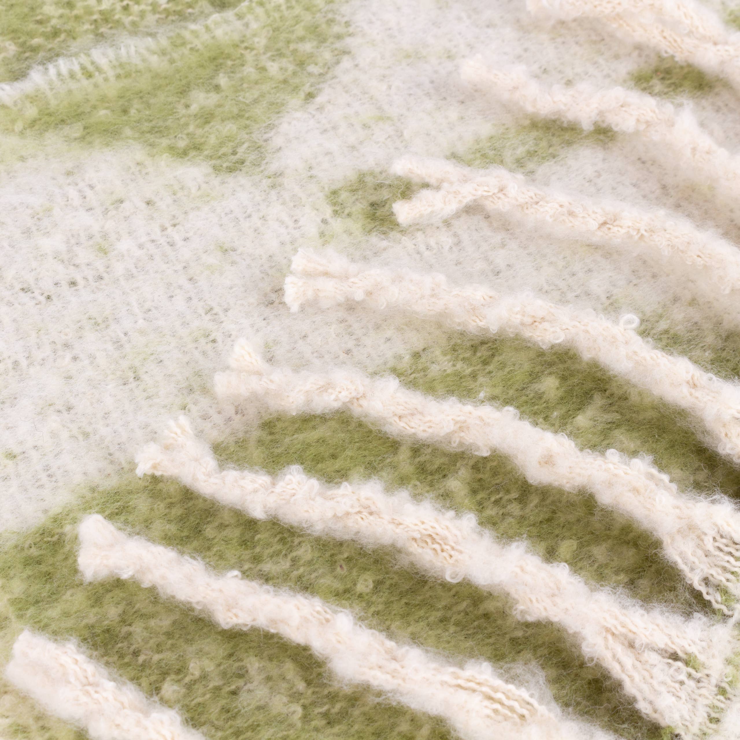 Meta Faux Mohair Throw 130x180cm in Olive
