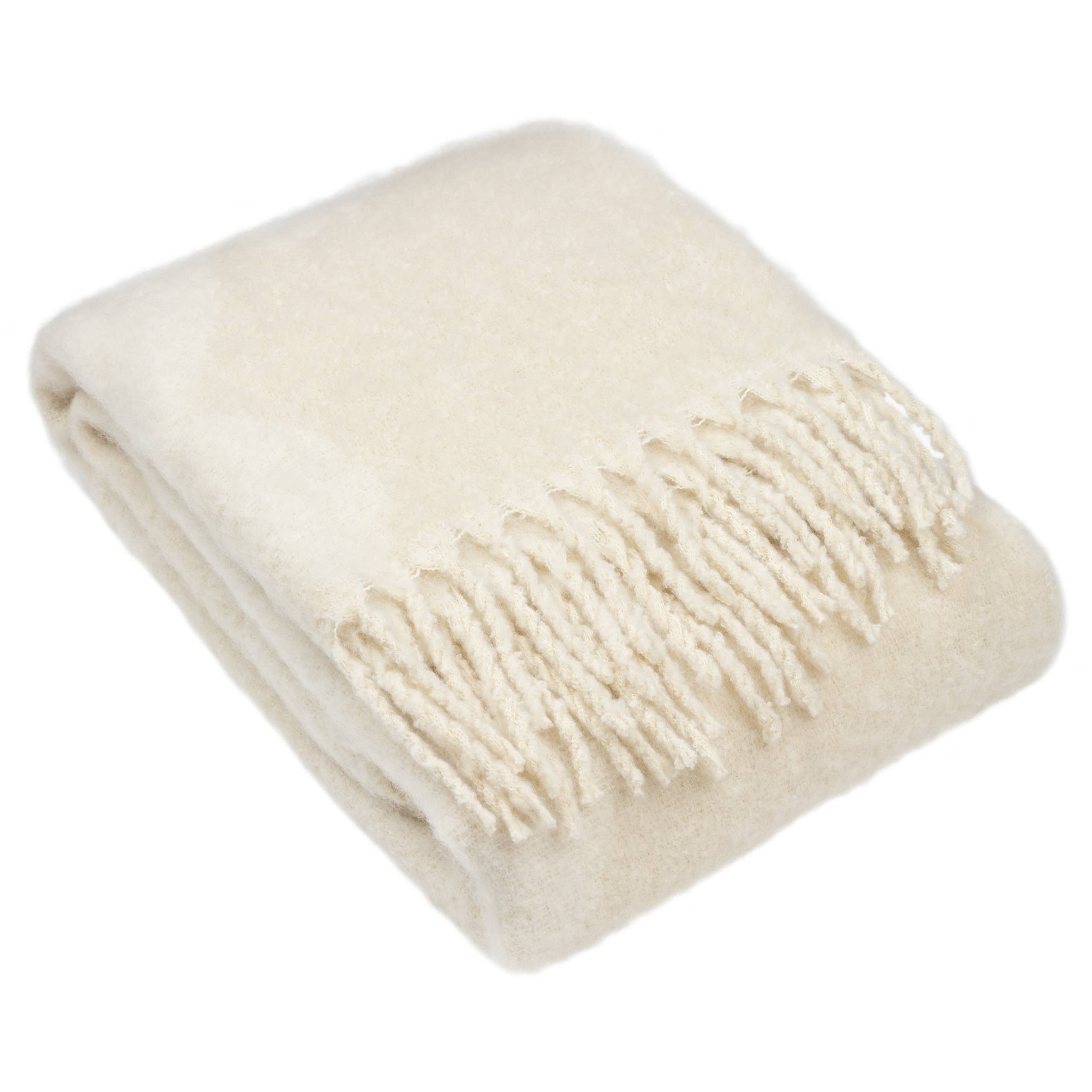 Meta Faux Mohair Throw 130x180cm in Natural