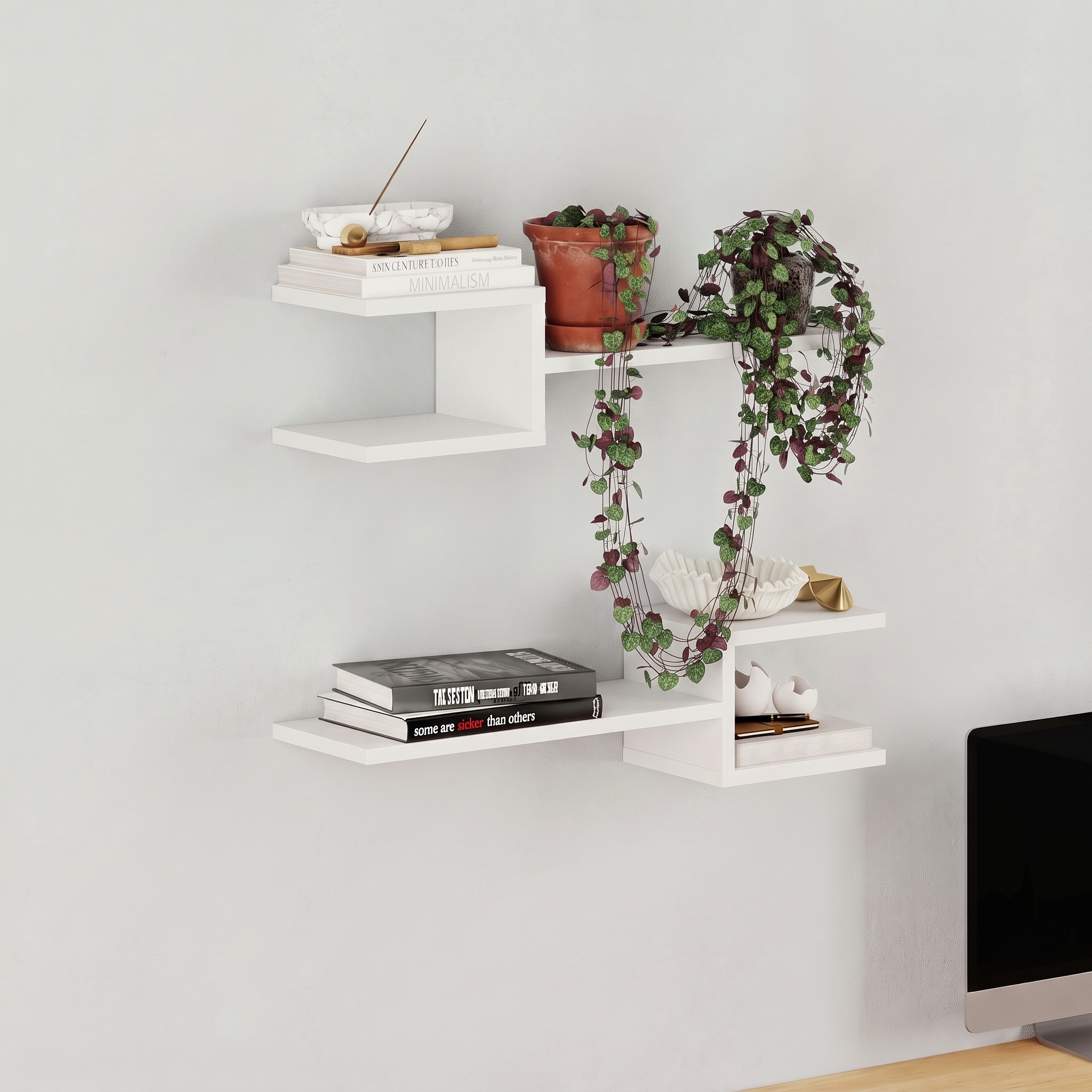 Fork Modern Floating Shelf Set 18.2cm Short