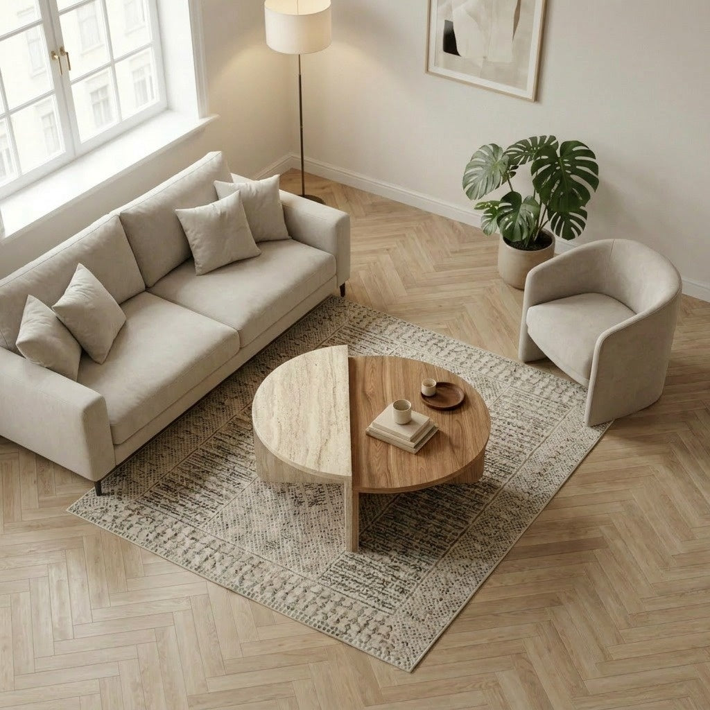 Aloeva Modern Round Coffee Table