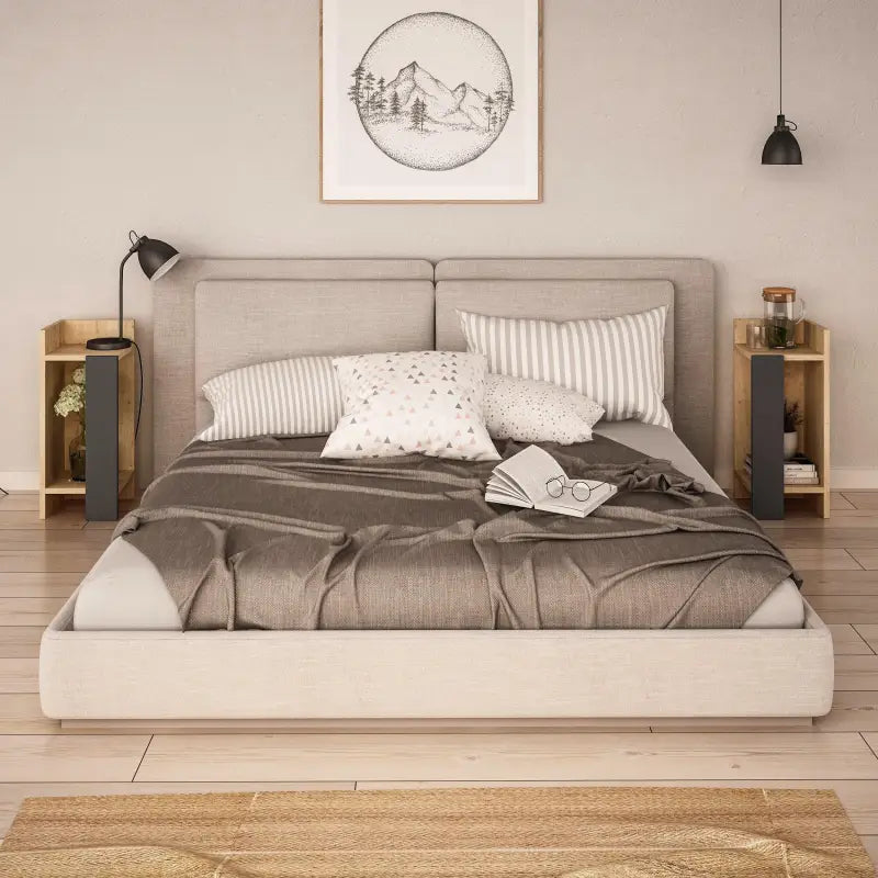 Elos Modern Bedside Table Left And Right 25cm Narrow - Nightstand