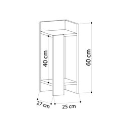 Elos Modern Bedside Table Left Module 25cm Narrow - Decortie