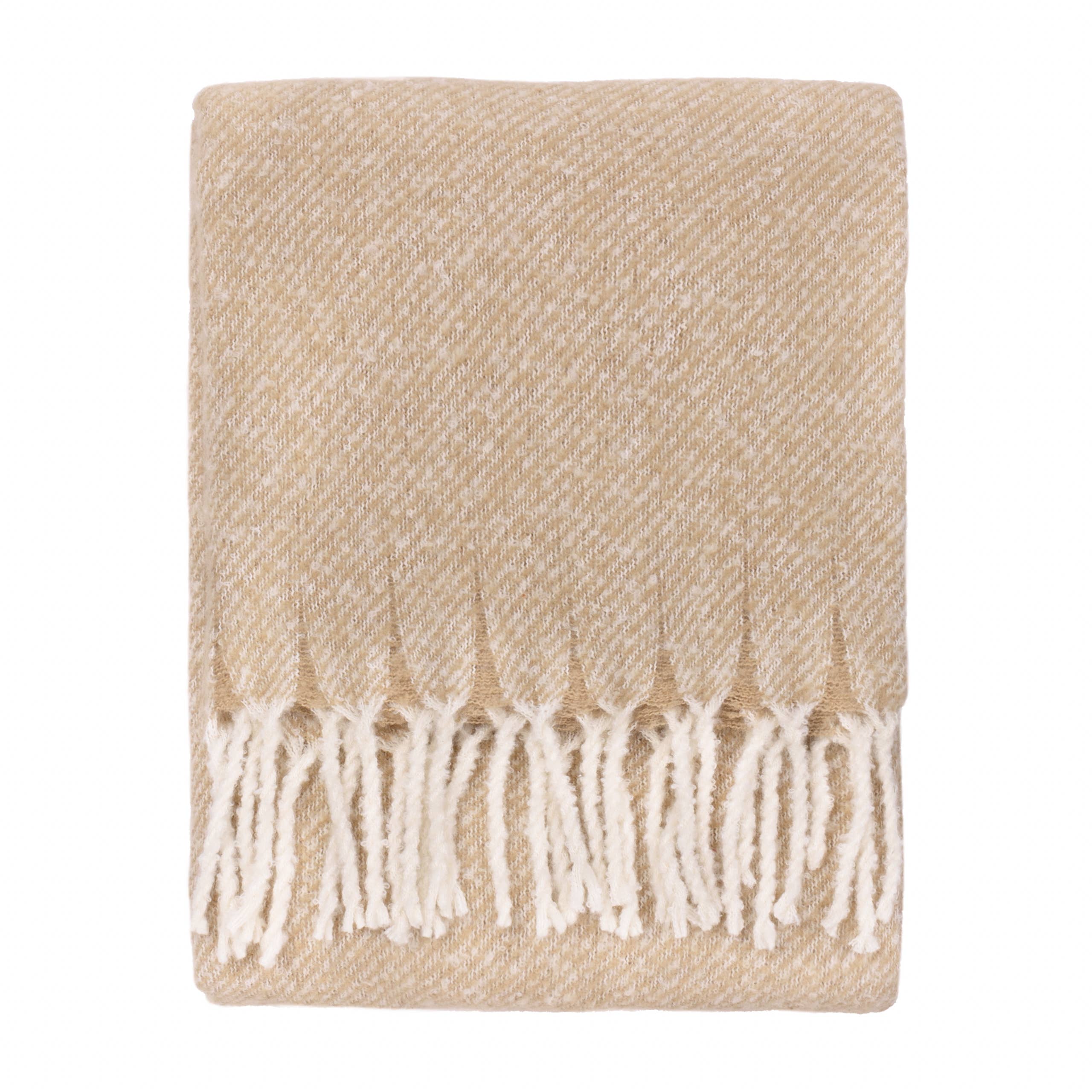 Isla Woven Throw 130x180cm | Natural with Tassels