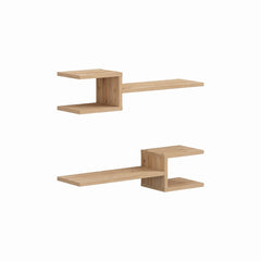 Fork Modern Floating Shelf Set 18.2cm Short – Saphire Oak