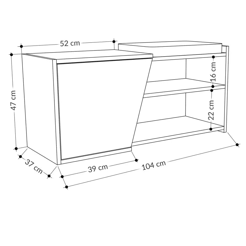 Fiona Shoe Storage with Bench 104cm – Decortie