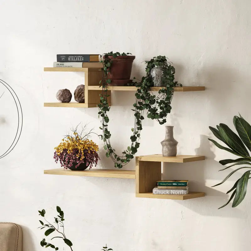 Fork Modern Floating Shelf Set 18.2cm Short - Wall