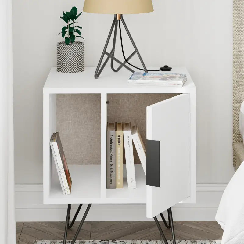 Glynn Modern Bedside Table Width Bedroom Furniture 50.2cm - Nightstand