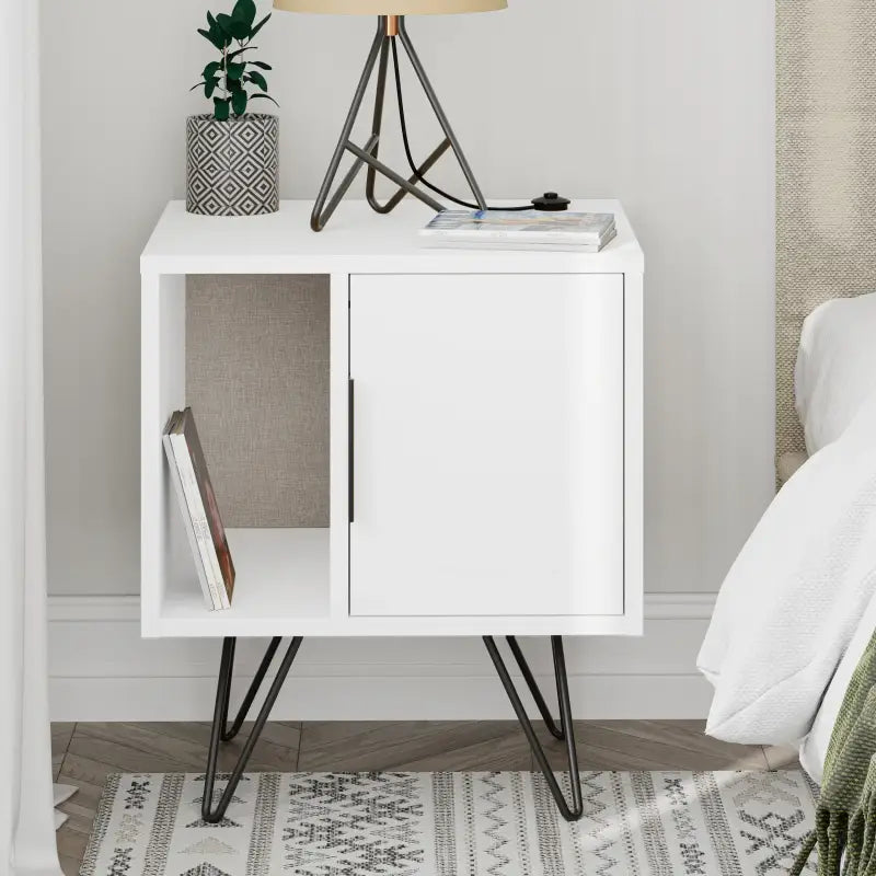 Glynn Modern Bedside Table Width Bedroom Furniture 50.2cm - Nightstand