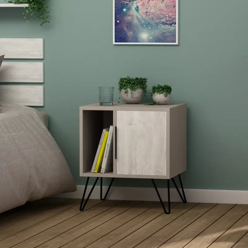 Glynn Modern Bedside Table Width Bedroom Furniture 50.2cm - Nightstand