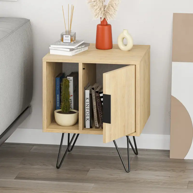 Glynn Modern Bedside Table Width Bedroom Furniture 50.2cm - Nightstand
