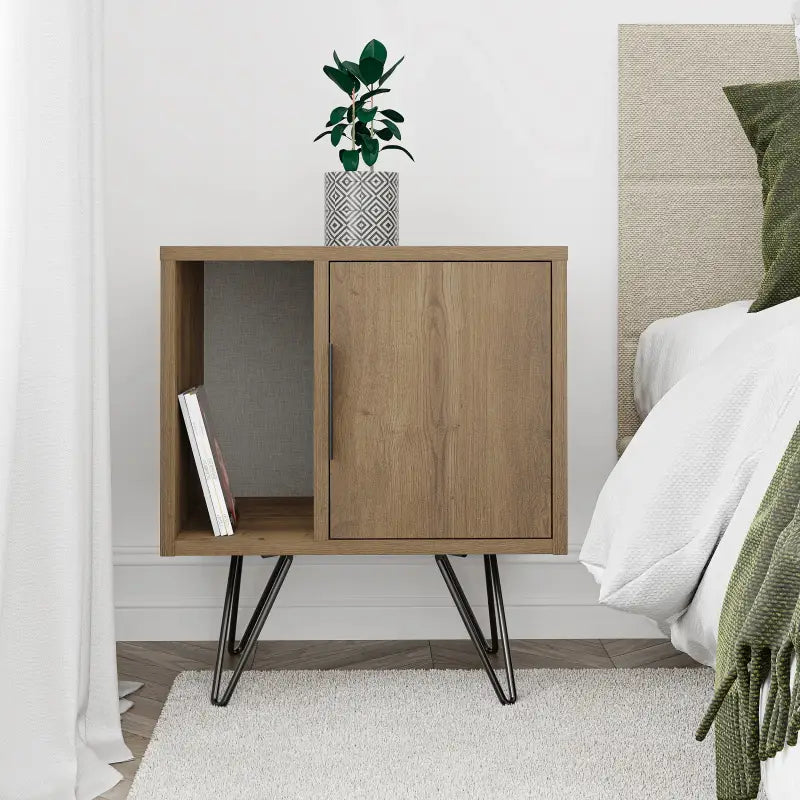 Glynn Modern Bedside Table Width Bedroom Furniture 50.2cm - Nightstand