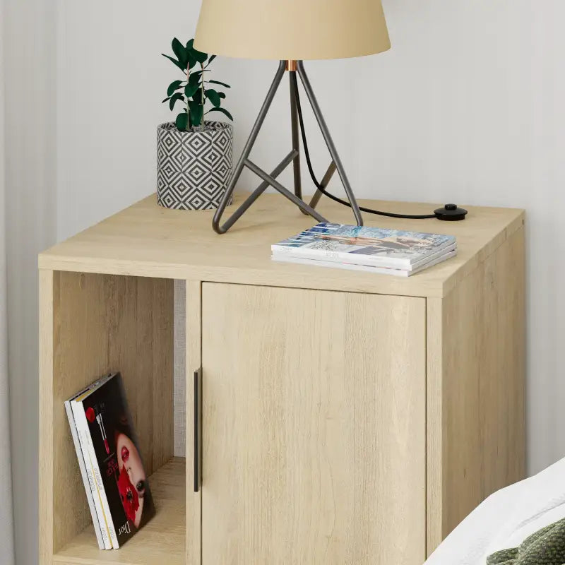 Glynn Modern Bedside Table Width Bedroom Furniture 50.2cm - Nightstand