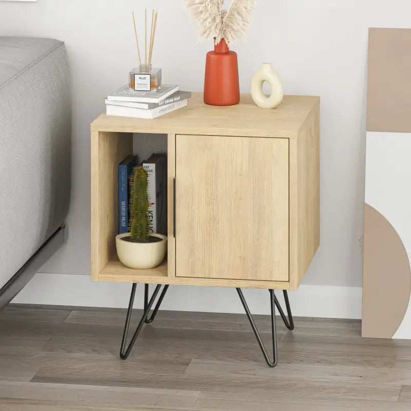 Glynn Modern Bedside Table Width Bedroom Furniture 50.2cm - Nightstand