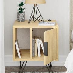 Glynn Modern Bedside Table Width Bedroom Furniture 50.2cm - Nightstand