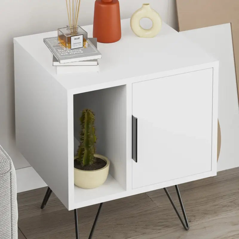 Glynn Modern Bedside Table Width Bedroom Furniture 50.2cm - Nightstand