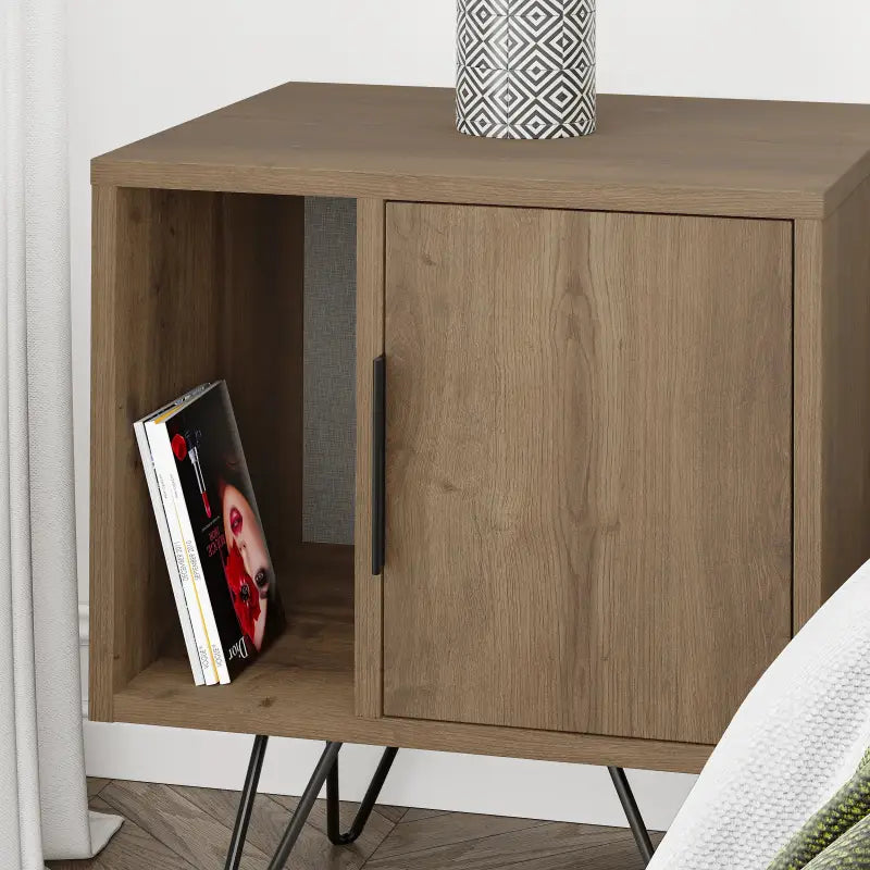 Glynn Modern Bedside Table Width Bedroom Furniture 50.2cm - Nightstand