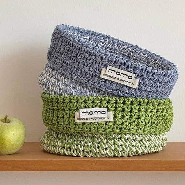 Handwoven Raffia Basket 22cm