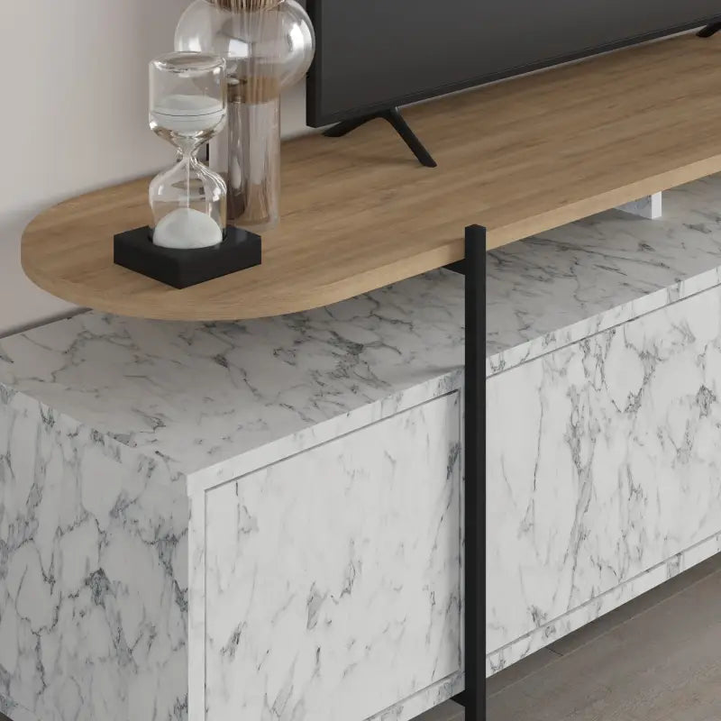 Hanley Modern TV Stand Multimedia Centre Unit With Storage Cabinet 160cm
