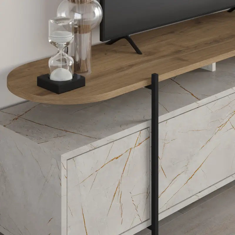 Hanley Modern TV Stand Multimedia Centre Unit With Storage Cabinet 160cm