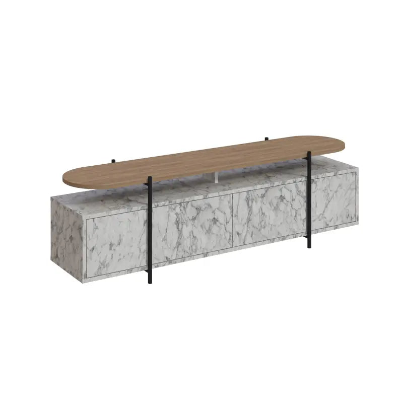 Hanley Modern TV Stand Multimedia Centre Unit With Storage Cabinet 160cm