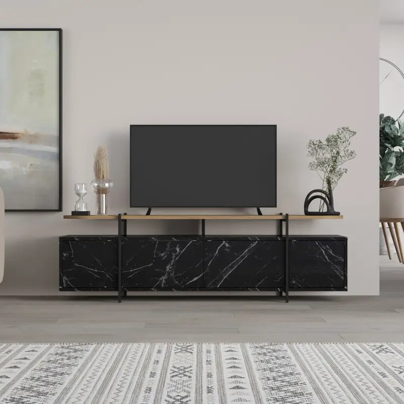 decortie Hanley Modern TV Stand Multimedia Centre TV Unit With Storage Cabinet 160cm