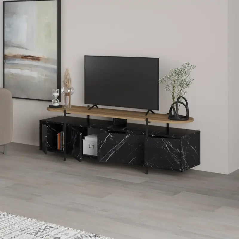 Hanley Modern TV Stand Multimedia Centre Unit With Storage Cabinet 160cm