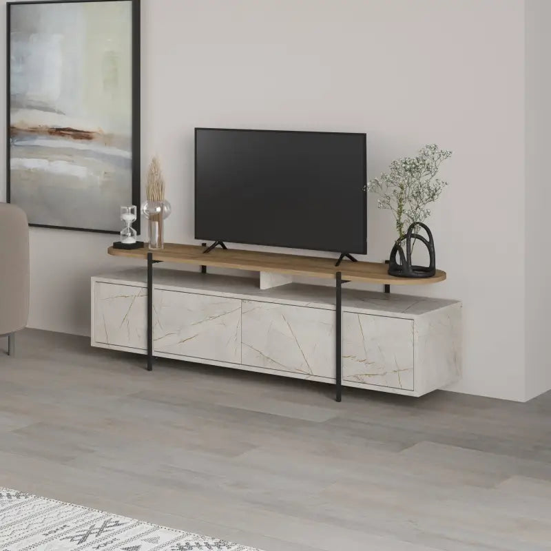 Hanley Modern TV Stand Multimedia Centre Unit With Storage Cabinet 160cm