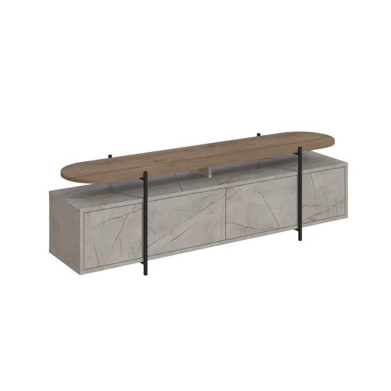 Hanley Modern TV Stand Multimedia Centre Unit With Storage Cabinet 160cm