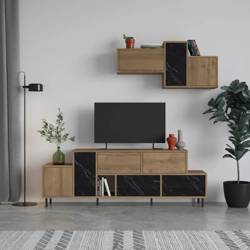 Hermes Modern TV Stand Multimedia Centre Unit With Storage Cabinet 171.2 cm - Hitit,Bendir