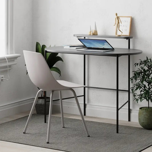Loub Modern Desk With Monitor Stand Width 100cm - Anthracite Working Table