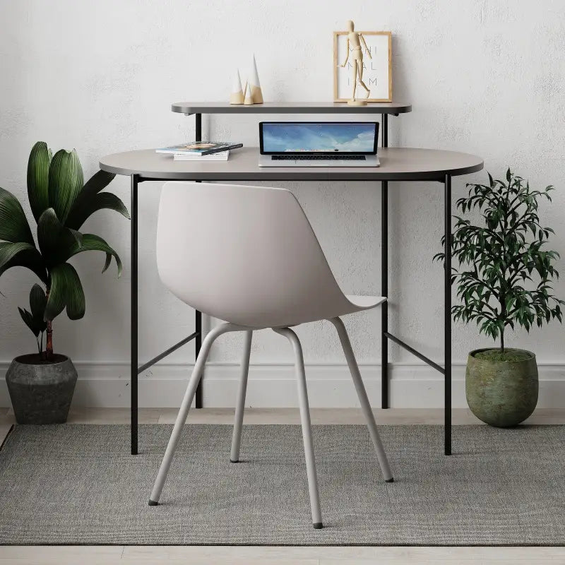 Loub Modern Desk With Monitor Stand Width 100cm - Working Table