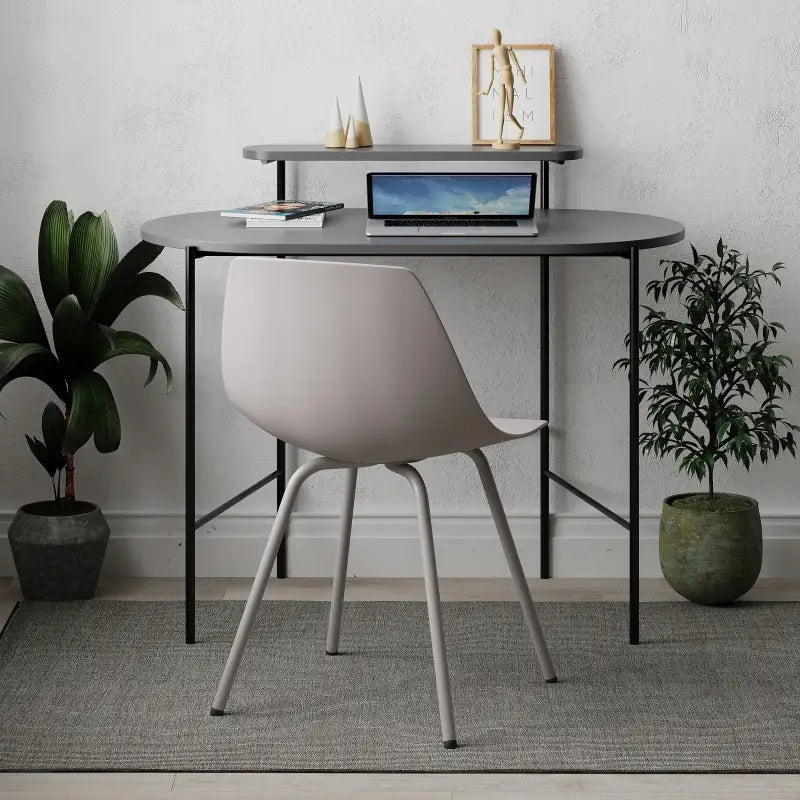 Loub Modern Desk With Monitor Stand Width 100cm - Working Table