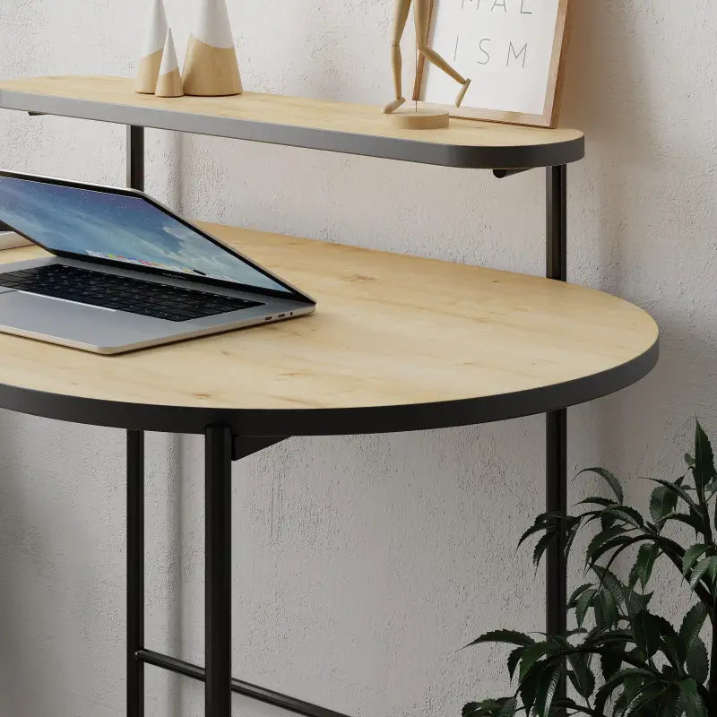 Loub Modern Desk With Monitor Stand Width 100cm - Working Table