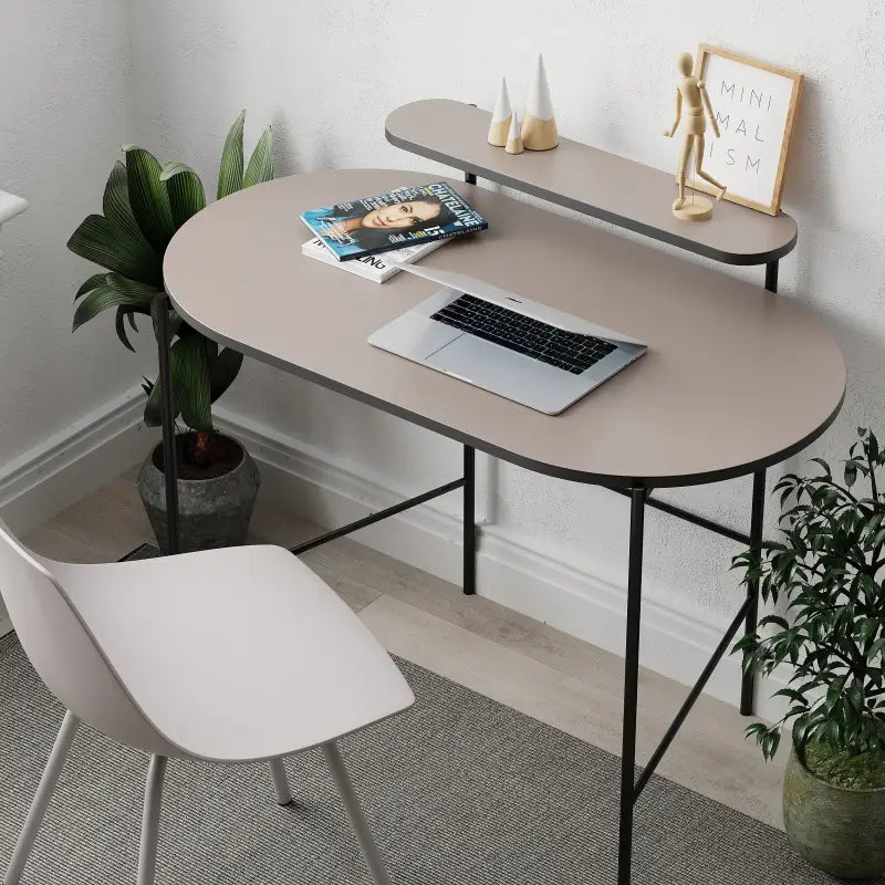 Loub Modern Desk With Monitor Stand Width 100cm - Working Table