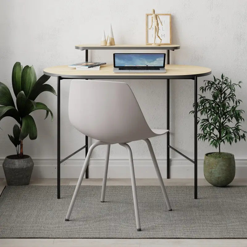 Loub Modern Desk With Monitor Stand Width 100cm - Working Table