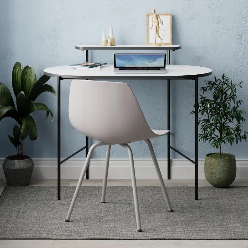 Loub Modern Desk With Monitor Stand Width 100cm - Working Table