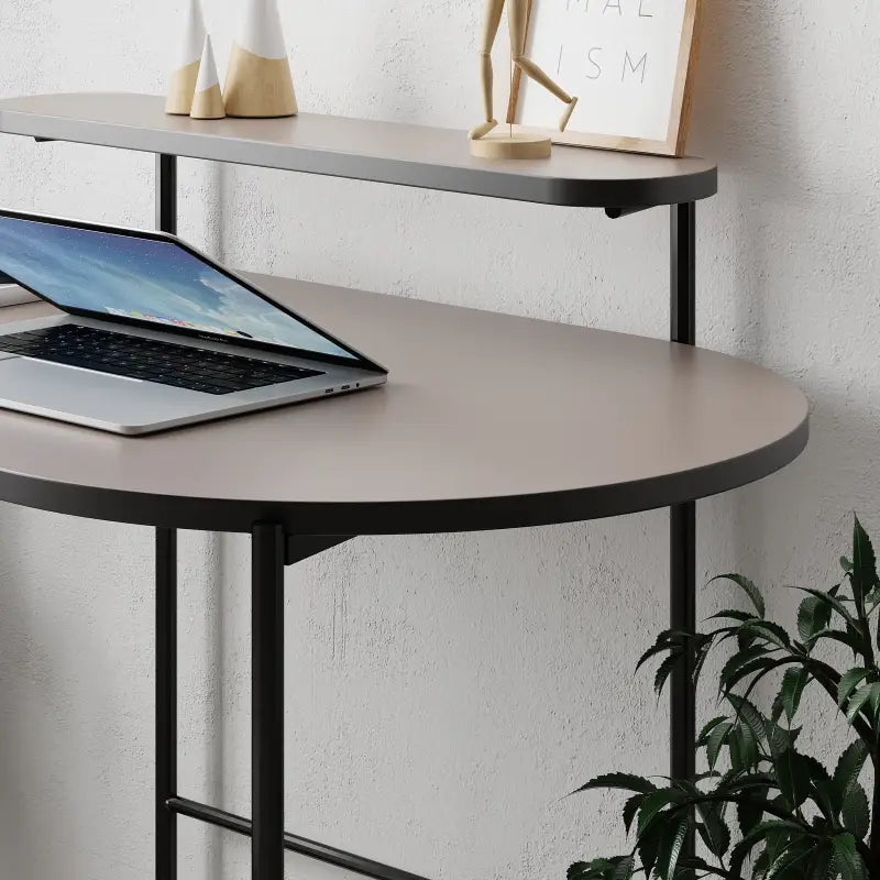 Loub Modern Desk With Monitor Stand Width 100cm - Working Table