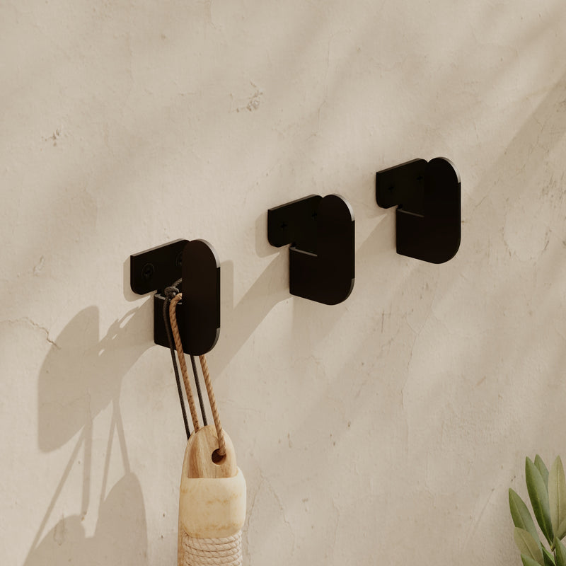 Luxa Modern Hook Multipurpose Versatile Metal Hanger Set Triple - Decortie