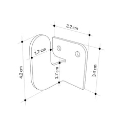 Luxa Modern Hook Multipurpose Versatile Metal Hanger Set Triple - Decortie