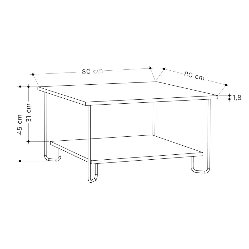 Marbo Modern Coffee Table Multipurpose H 45cm