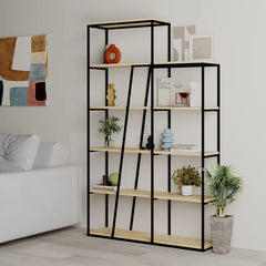 Pal Modern Bookcase Display Unit Room Separator Tall 178cm - Oak